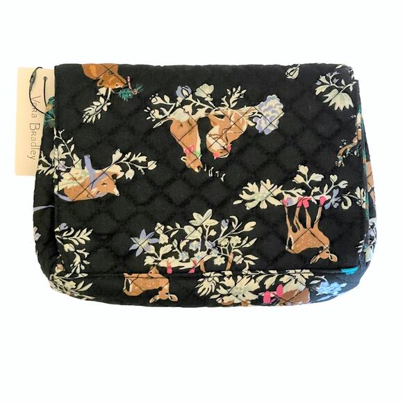 Vera Bradley New Brush and Cosmetic Case ~ Merry Mischief Woodland Animals NWT - Picture 6 of 7